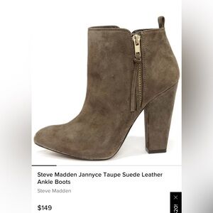 Steve Madden Jannyce Taupe Booties